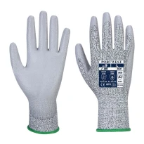 24 Pares - Guantes de trabajo anticorte LR con palma de PU - VA620 Portwest