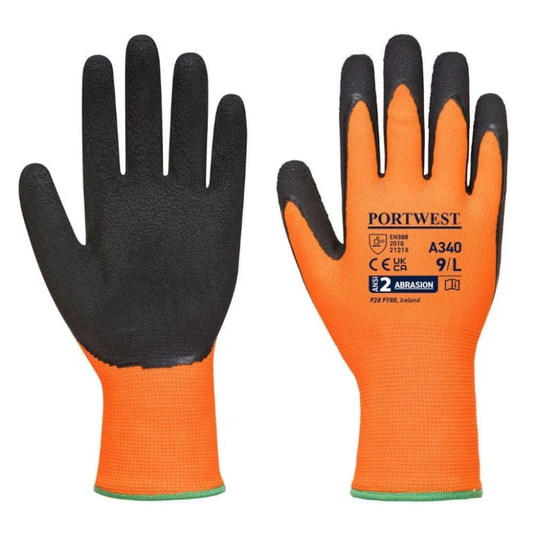 12 Pares - Guantes de trabajo Grip Hi-Vis - de Látex - A340 Portwest