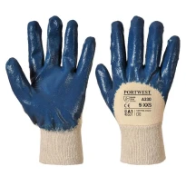 12 Pares - Guantes de trabajo de nitrilo Con muñeca de malla - A330 Portwest