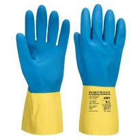 12 Pares - Guantes de trabajo de látex de doble inmersión - A801 Portwest