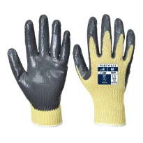 12 Pares - Guantes de kevlar anticorte Nivel 3 - recubiertos de nitrilo