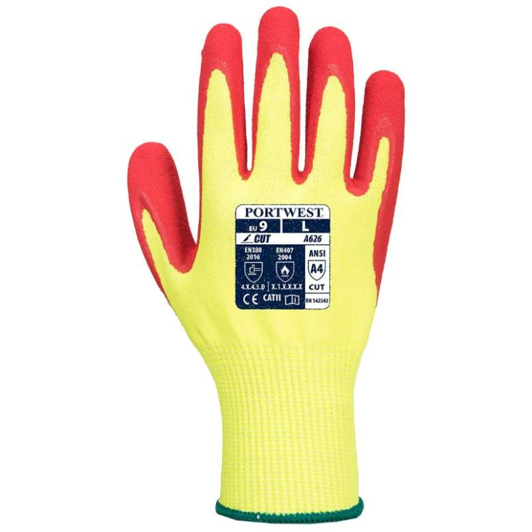 12 Pares - Guantes de trabajo anticorte Vis-Tex HR - de Nitrilo - A626 Portwest