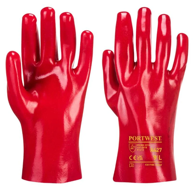 12 Pares - Guantes de trabajo en PVC 27 cm - A427 Portwest