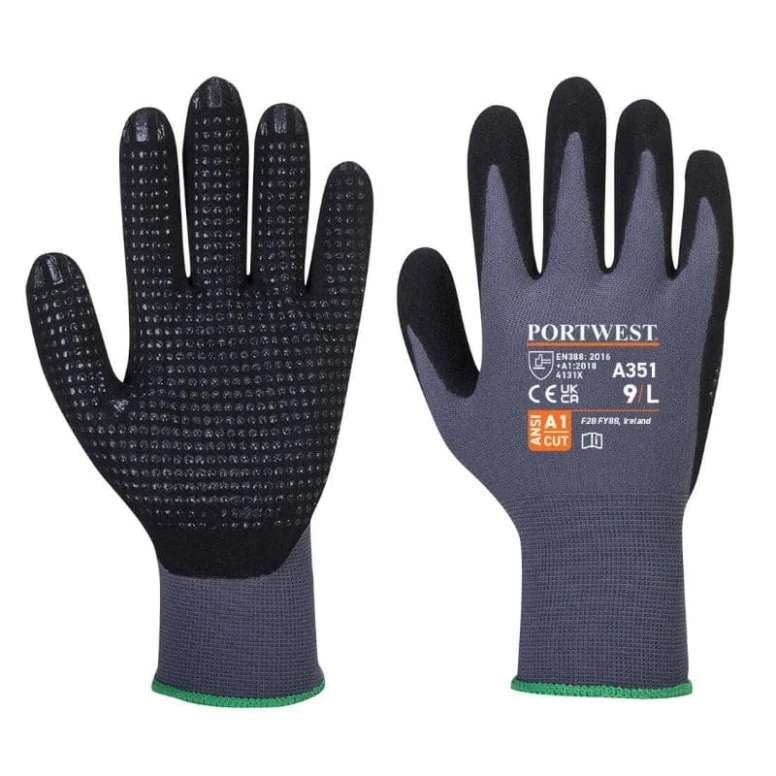 12 Pares - Guantes de trabajo Dermiflex Plus - A351 Portwest