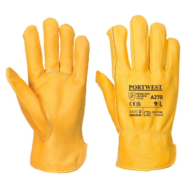 12 Pares - Guantes de trabajo Driver Classic - A270 Portwest