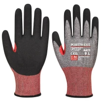 12 Pares - Guantes de trabajo anticorte en espuma de nitrilo CS AHR18 Portwest