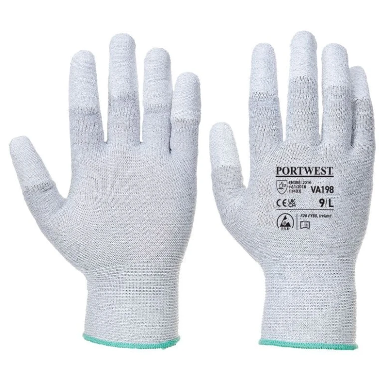 24 Pares - Guantes de trabajo antistáticos con dedos de PU - VA198 Portwest