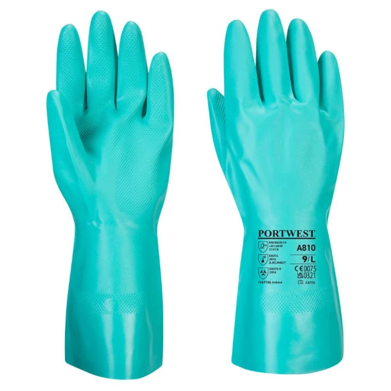 12 Pares - Guantes de trabajo de protección química Nitrosafe - A810 Portwest