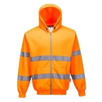 Sudadera de trabajo con Capucha cremallera completa Alta Visibilidad Portwest B305