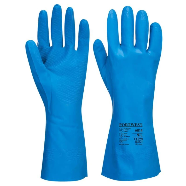 12 Pares - Guantes de trabajo de nitrilo A814 Portwest
