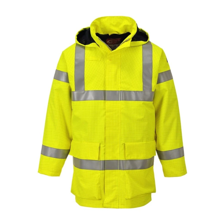 Chaqueta de trabajo Bizflame Rain Ignífuga Antiestática Alta Visibilidad Portwest S774