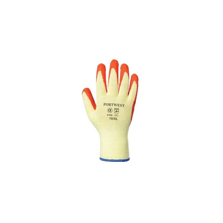 Guantes de trabajo recubiertos de látex con soporte de poliéster y algodón - A100