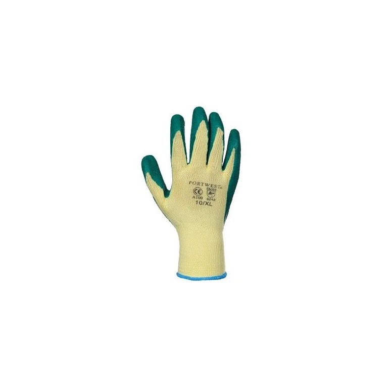 Guantes de trabajo recubiertos de látex con soporte de poliéster y algodón - A100