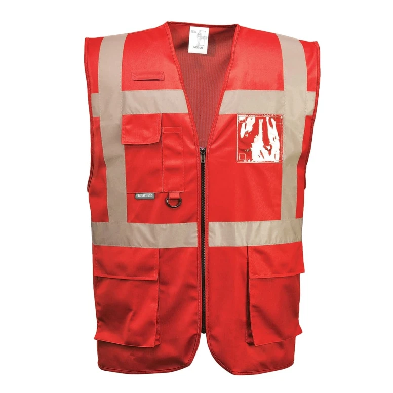 Chaleco de trabajo Portwest Alta Visibilidad Iona Executive Multibolsillos F476