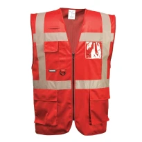 Chaleco de trabajo Portwest Alta Visibilidad Iona Executive Multibolsillos F476