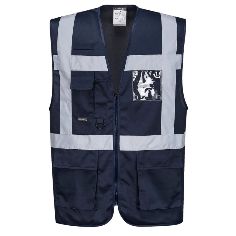 Chaleco de trabajo Portwest Alta Visibilidad Iona Executive Multibolsillos F476