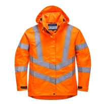 Chaqueta de trabajo transpirable Impermeable Alta Visibilidad Portwest Mujer LW70