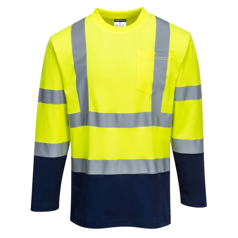 Camiseta de trabajo Bicolor Algodón Comfort Alta Visibilidad Portwest S280