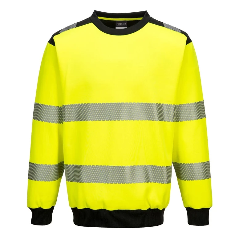 Sudadera de cuello redondo de trabajo Alta Visibilidad PW3 Portwest PW379