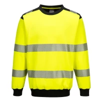 Sudadera de cuello redondo de trabajo Alta Visibilidad PW3 Portwest PW379