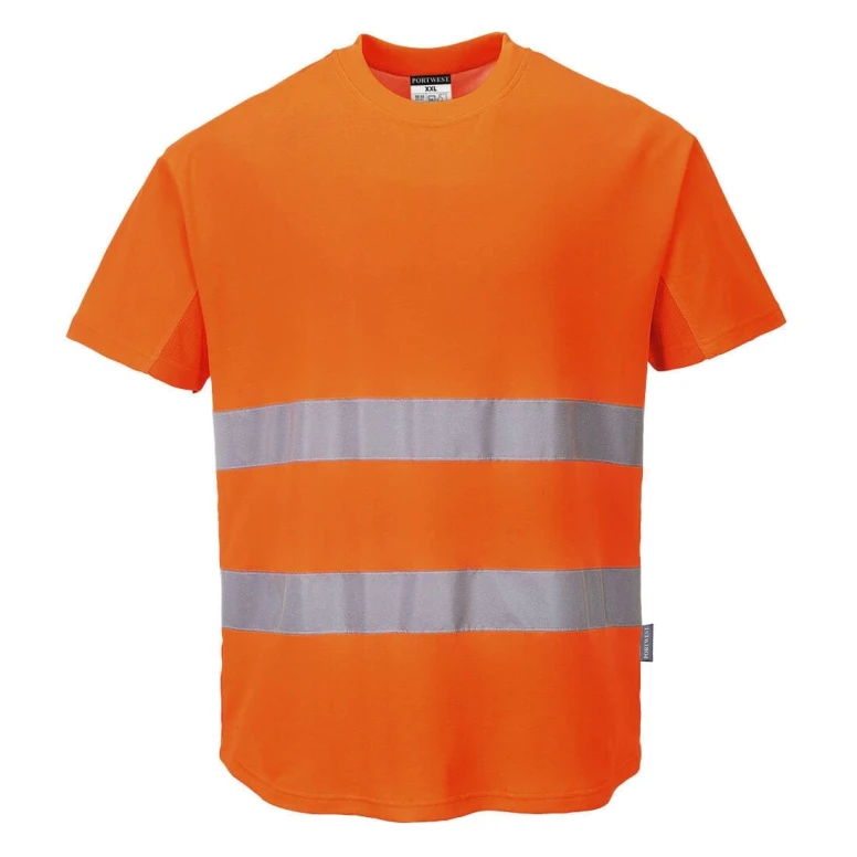 Camiseta de trabajo Mesh Algodón Comfor Alta Visibilidad Portwest C394