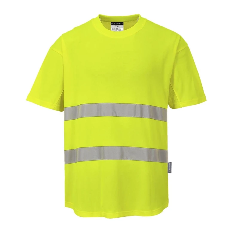 Camiseta de trabajo Mesh Algodón Comfor Alta Visibilidad Portwest C394