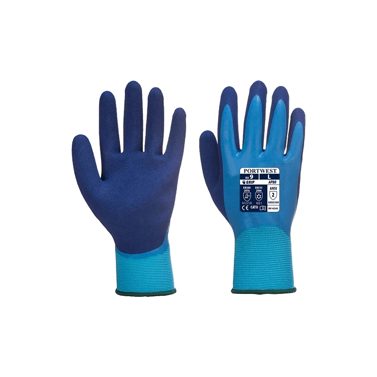 Guantes de trabajo impermeables y antideslizantes en poliéster recubiertos de espuma de látex - AP80 Portwest