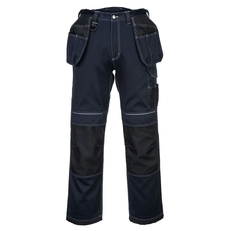 Liquidación total - Pantalón de trabajo Portwest Holster PW3 Multibolsillos T602 número 48 color gris negro