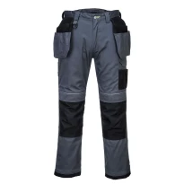 Liquidación total - Pantalón de trabajo Portwest Holster PW3 Multibolsillos T602 número 48 color gris negro