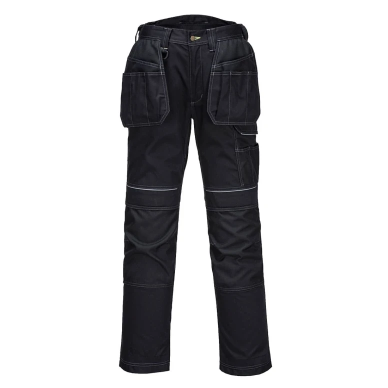 Liquidación total - Pantalón de trabajo Portwest Holster PW3 Multibolsillos T602 número 48 color gris negro