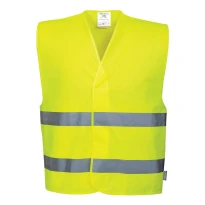 Chaleco de trabajo con 2 bandas Alta Visibilidad Portwest C474