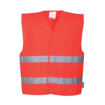 Chaleco de trabajo con 2 bandas Alta Visibilidad Portwest C474