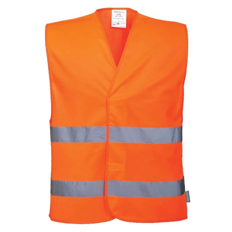 Chaleco de trabajo con 2 bandas Alta Visibilidad Portwest C474