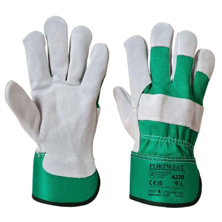 12 Pares - Guantes de trabajo Premium Chrome Rigger - A220 Portwest