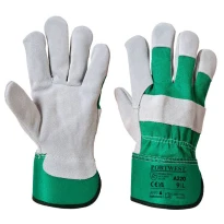 12 Pares - Guantes de trabajo Premium Chrome Rigger - A220 Portwest