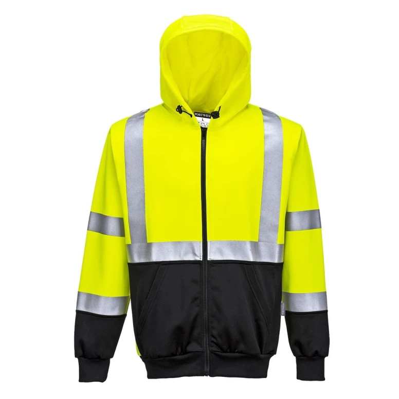 Sudadera de trabajo Bicolor con Capucha Alta Visibilidad Portwest B315