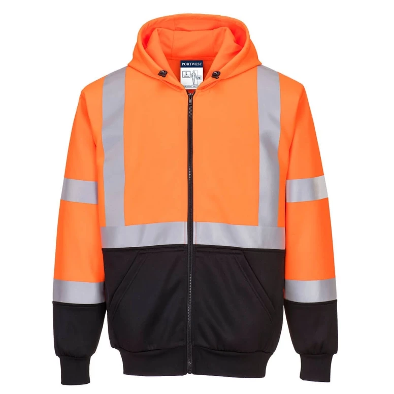 Sudadera de trabajo Bicolor con Capucha Alta Visibilidad Portwest B315