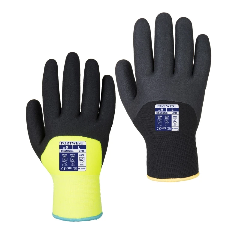 12 Pares - Guantes térmicos de trabajo recubiertos de nitrilo - A146 Portwest