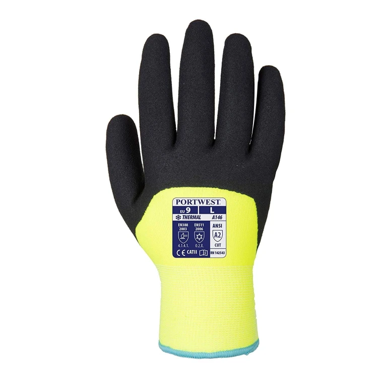12 Pares - Guantes térmicos de trabajo recubiertos de nitrilo - A146 Portwest