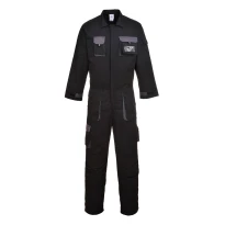Liquidación total - Mono bicolor Texo de trabajo Multibolsillos TX15 portwest Talla 3XL Color negro