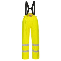 Pantalón de trabajo Bizflame Rain forrado multinorma Alta Visibilidad Portwest S781