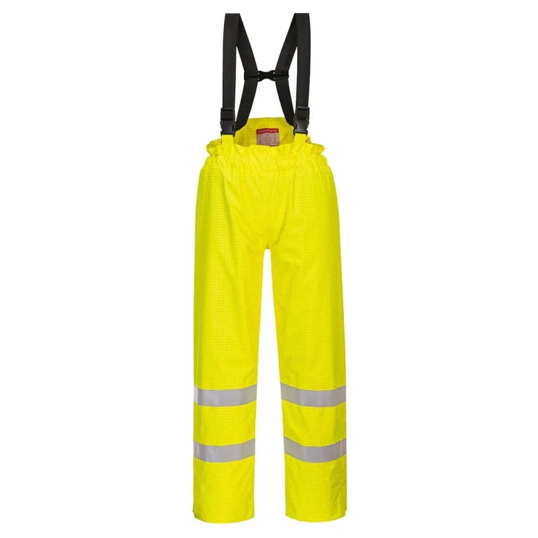 Pantalón de trabajo Bizflame Rain forrado multinorma Alta Visibilidad Portwest S781