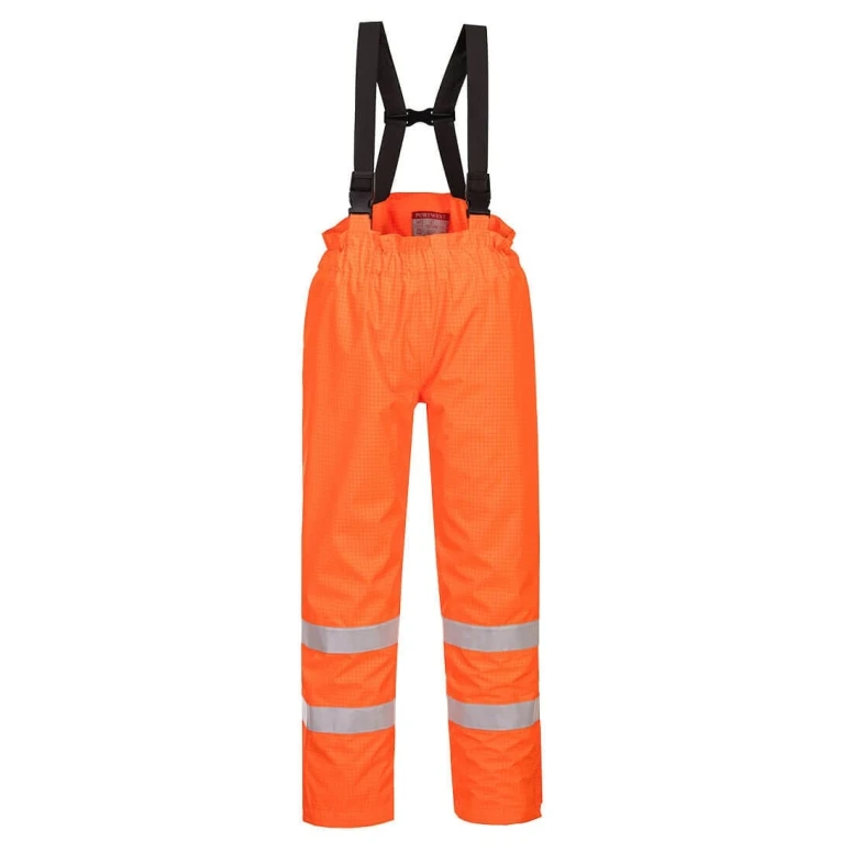 Pantalón de trabajo Bizflame Rain forrado multinorma Alta Visibilidad Portwest S781