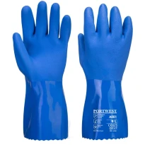 12 Pares - Guantes de trabajo de protección en PVC Ultramarine - A881 Portwest