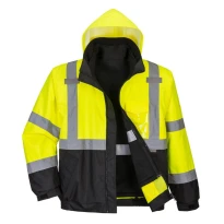 Chaqueta de trabajo premium 3 en 1 Impermeable Alta Visibilidad Portwest S365