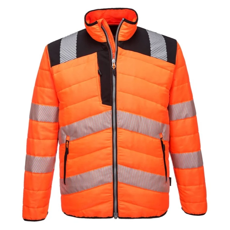 Chaqueta de trabajo PW3 Impermeable Baffle Alta Visibilidad Portwest PW371