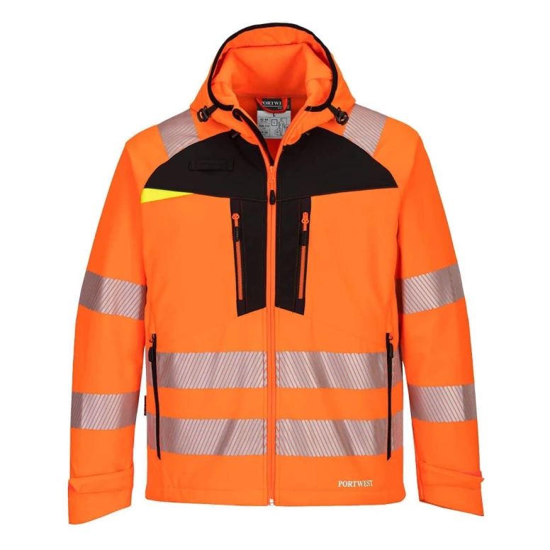 Chaqueta de trabajo Softshell DX4 elástica Alta Visibilidad Portwest DX475