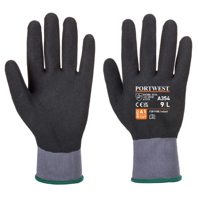 12 Pares - Guantes de trabajo Dermiflex Ultra Pro - Espuma de PU/Nitrilo - A354 Portwest