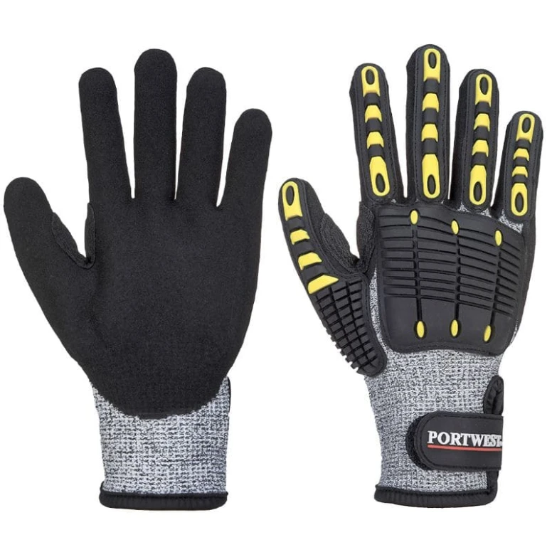 12 Pares - Guantes de trabajo resistentes al corte y antiimpacto - A722 Portwest