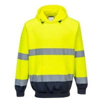 Sudadera de trabajo Bicolor con Capucha Alta Visibilidad Portwest B316